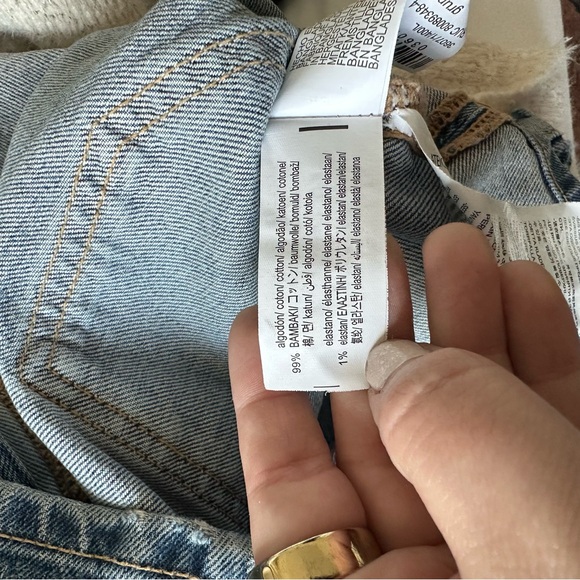 Zara (L) Blue Denim Jean Zip Up Mini Dress- Sleeveless, Collared, Cargo Pocket - Picture 10 of 10